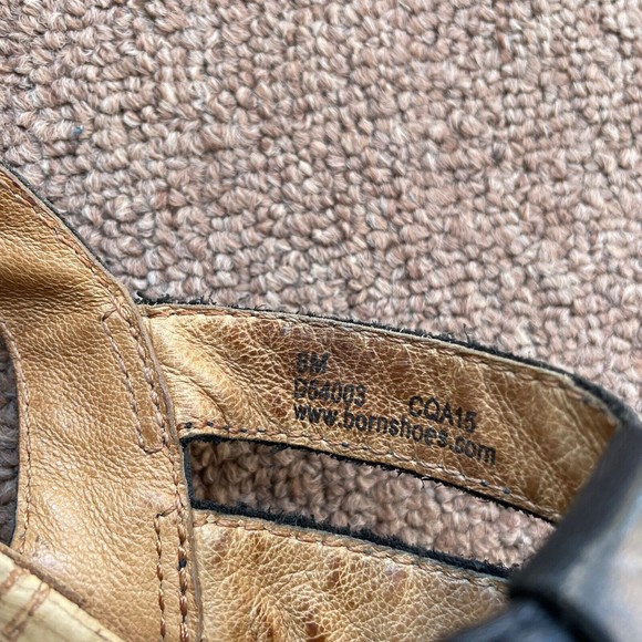 Born cork bed t strap black leather buckle comfort sandals size 8 D54003 - Picture 5 of 6